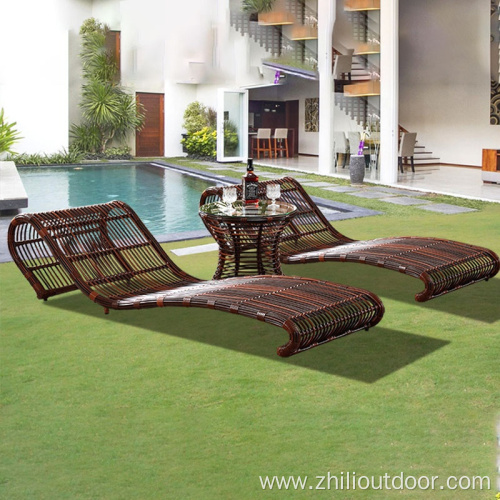 Rattan Furniture Outdoor Garden Aluminum Beach Deck Chair